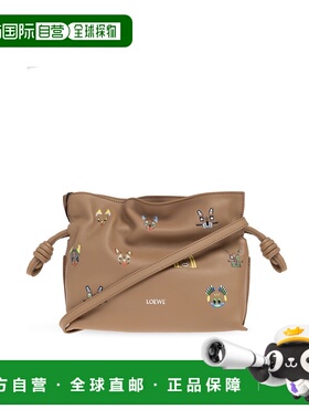 LOEWE 女士手拿包 A411FC2XAC0MOCHA SS2026 浅棕色 ‘Flamenco M