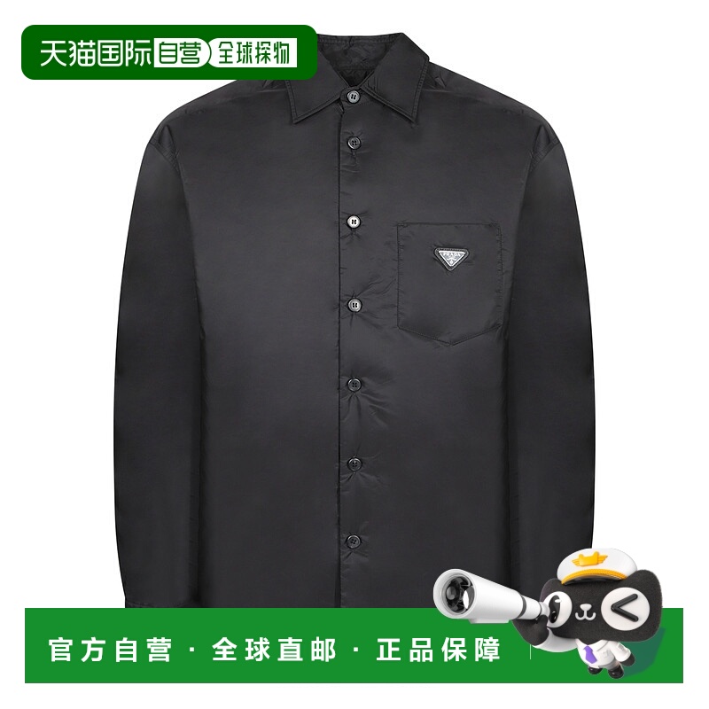 1h可退 PRADA 男士衬衫 SC823M1WQ9F0002 AW2025 黑色 Long sleev