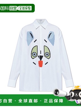 LOEWE 男士衬衫 H526Y05WFU0WHITE SS2026 白色 Printed shirt