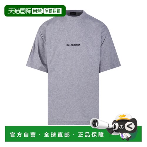 BALENCIAGA 男士T恤 831305TSVH41300 AW2025 灰【付后1h可退】
