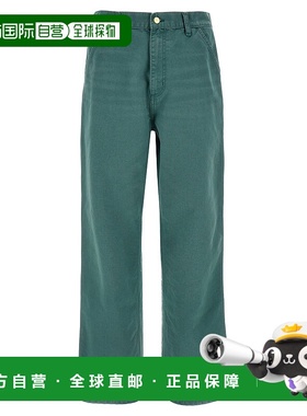 CARHARTT WIP 男士休闲裤 SS2025 绿色阔腿裤 I0347982M24O