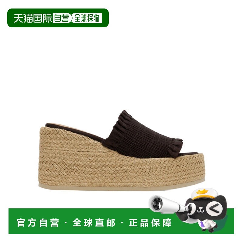 1h可退 GANNI 女士休闲鞋 S2130890 AW2023 绿色 麻底坡跟鞋