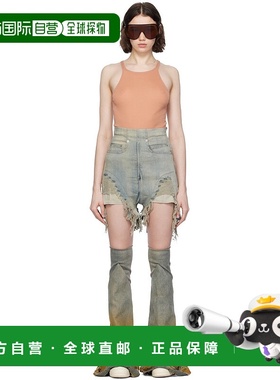 1h可退 潮奢 rick owens 瑞克 欧文斯 女士 蓝色 Dirt Cutoffs 牛