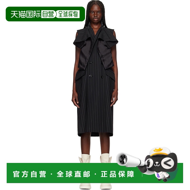 1h可退 潮奢 Sacai 女士 黑色 Wool Silk Suiting 连衣裙 2507794