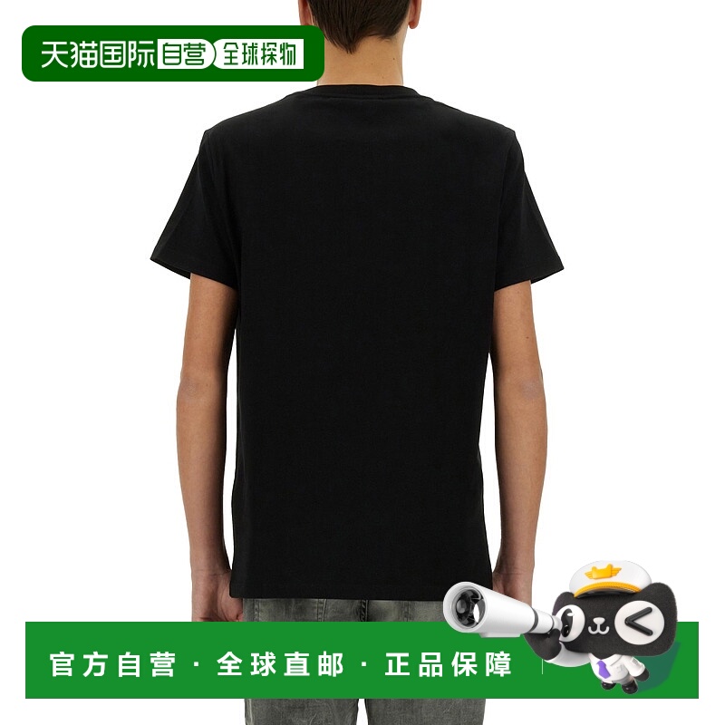 1h可退 BALMAIN 男士T恤 EH1EF000BC910PA SS2025 黑色 T-shirt w