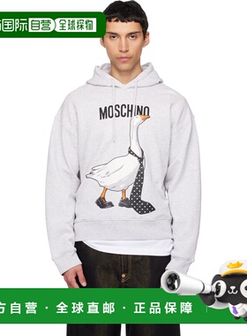 潮奢 Moschino 莫斯奇诺 男士 灰色 Archive Goose 连帽衫 261ZZ1