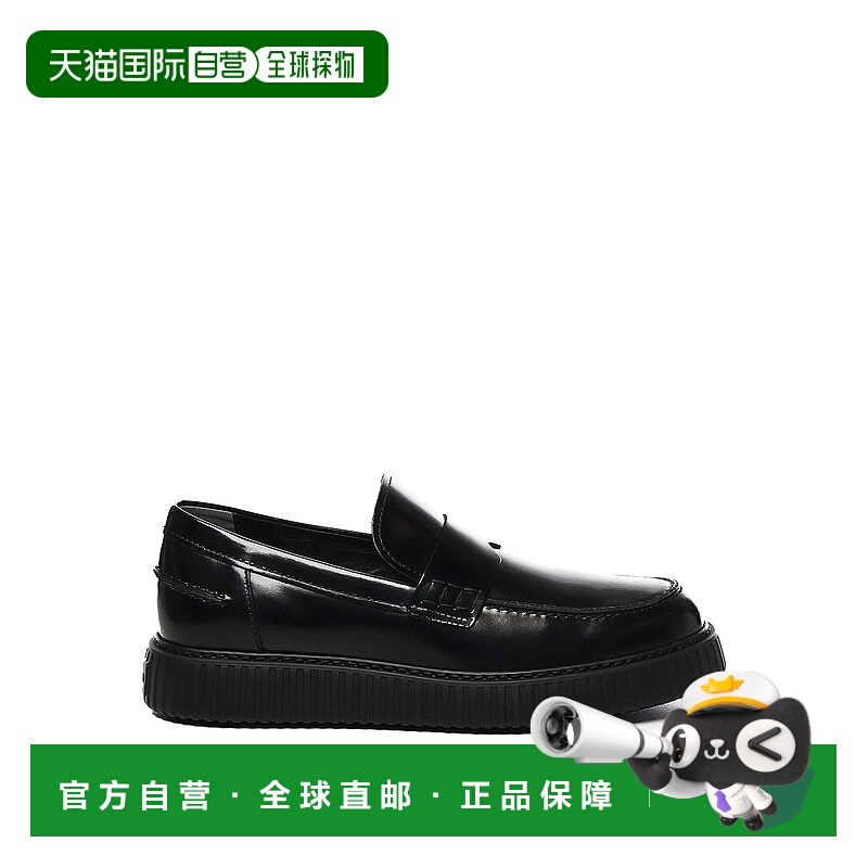 1h可退 HOGAN 男士商务休闲鞋 HXM6770FP107J7B999 SS2025 黑色