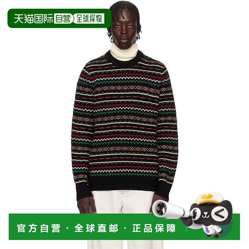 1h可退 潮奢 Guest in Residence 男士 黑色 Lodge Crew 毛衣 M25