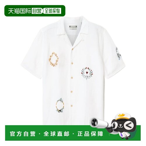 ALL SAINTS 男士衬衫 M054SEECRU SS2026 白色 短袖衬衫亚麻