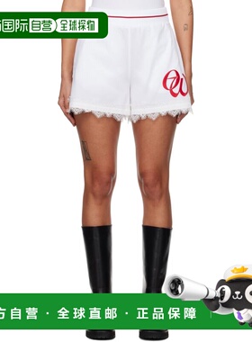 1h可退 潮奢 off-white 女士 白色 OW Embr Baseball 短裤 OWCB05