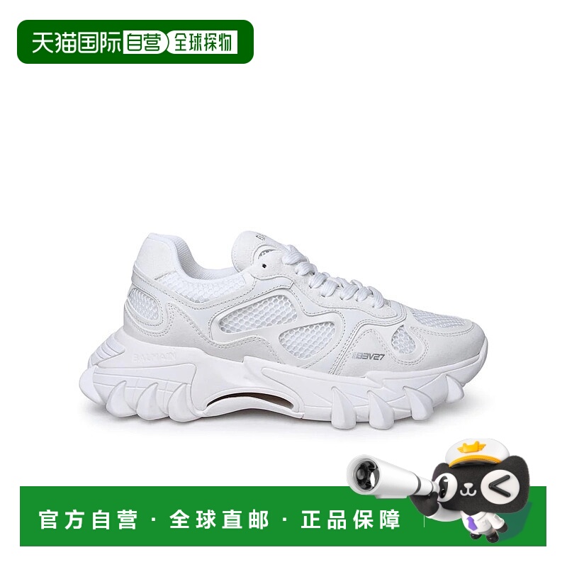 1h可退 BALMAIN 男士运动鞋 CM1VI327TCCH0FB SS2025 白色 鞋舌徽