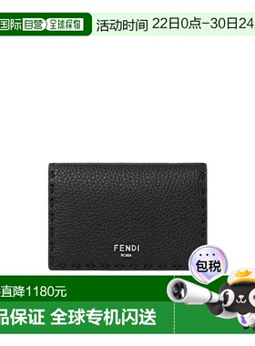 FENDI 男士卡包 7M0222AW2FF0R2A SS2026 黑色 字母logo卡包