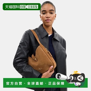 女士麂皮单肩斜挎包水桶包手提包蔻驰背包 Hadley COACH 奥莱款