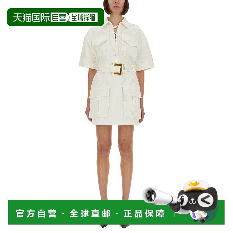 1h可退 潮奢 Balmain 巴尔曼 女士 系带连衣裙 FF1R7415DF78