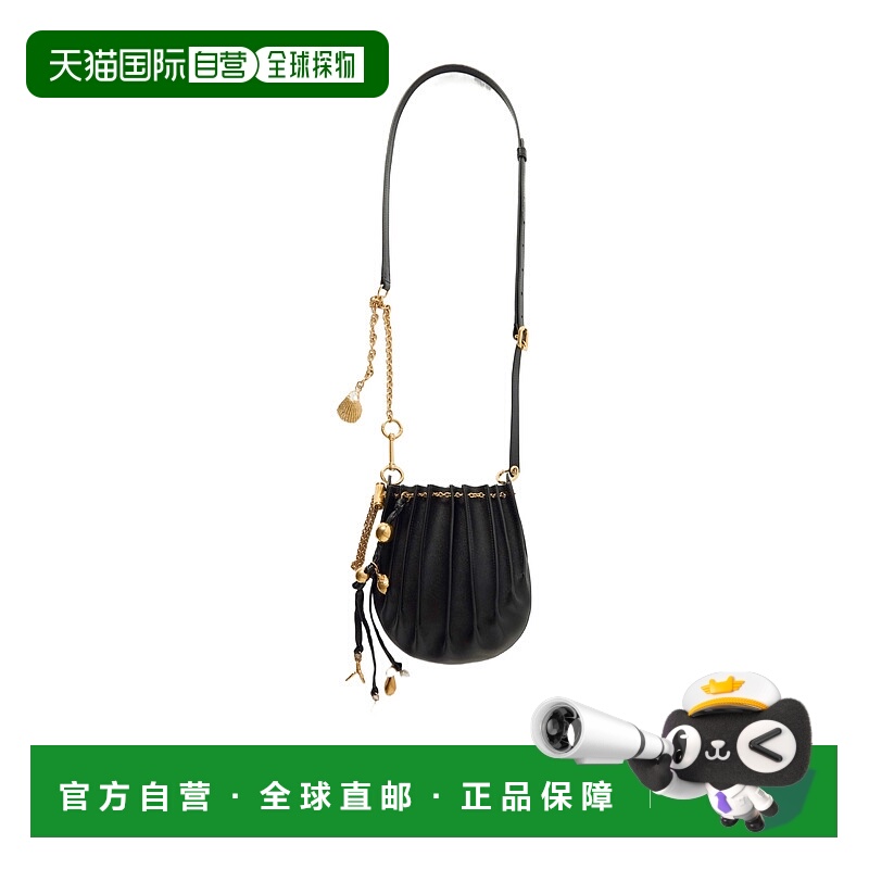 1h可退 CHLOÉ 女士单肩包 CH25US466P71001 SS2025 黑色 Sea Trea