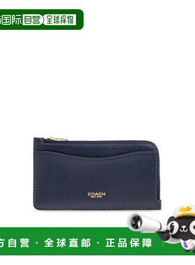 COACH 女士卡包 CZ1120B4NV SS2026 深蓝色 Leather card holder