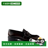 Leather PRADA loa SS2025 棕色 女士芭蕾乐福鞋 1D979NF035F0038