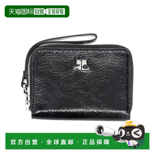 Courreges 女士 黑色 Naplack Zipped 钱包 126GPM037CR0043
