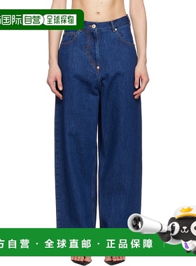 1h可退 潮奢 Pushbutton 女士 蓝色 Panty Cutout 牛仔裤 PB25100