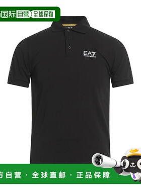 潮奢 Ea7 男士 Polo衫 black黑色 舒适时尚