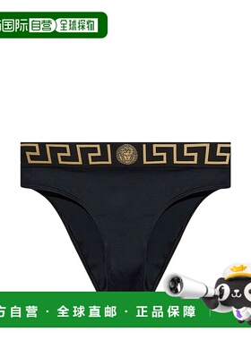 1h可退 潮奢 versace 范思哲 女士 黑色 Greca Border 比基尼泳裤