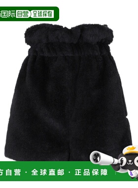 MAX MARA 女士短裤 1146042606008 AW2023 黑色 徽标抓绒短裤