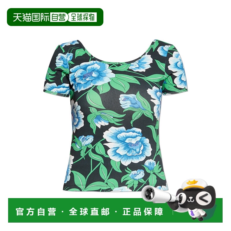 1h可退 KENZO 女士T恤 FF52TO7354SA99J SS2025 花色 Top with fl