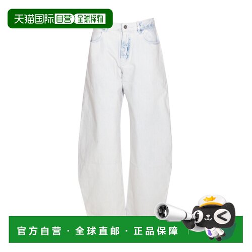 ALAIA 女士牛仔裤 AA9P1215D005B523 AW2025 浅蓝色直筒裤