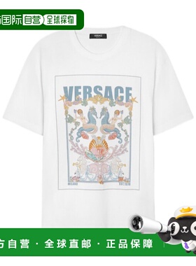 VERSACE 男士T恤 10133021A150991W000 范思哲男装白色SS2025短袖