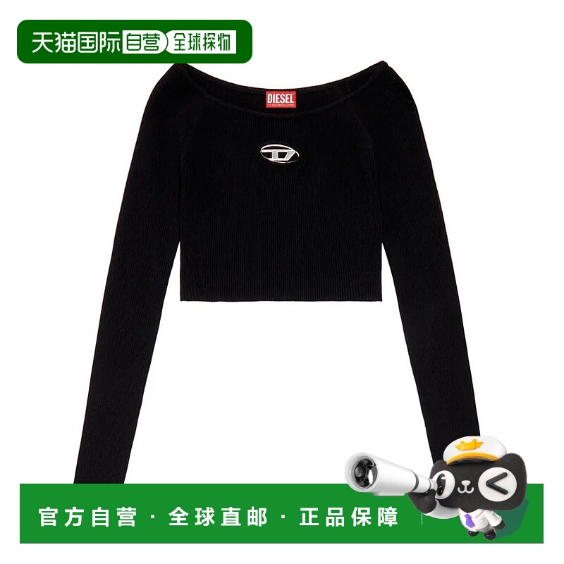 1h可退 DIESEL 女士T恤 A141890DLAX9 AW2025 黑色 Diesel 