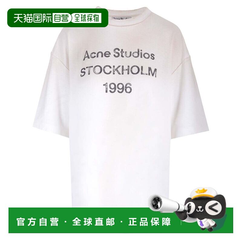 1h可退 ACNE STUDIOS 男士T恤 CL0196DC6 SS2026 白色男装