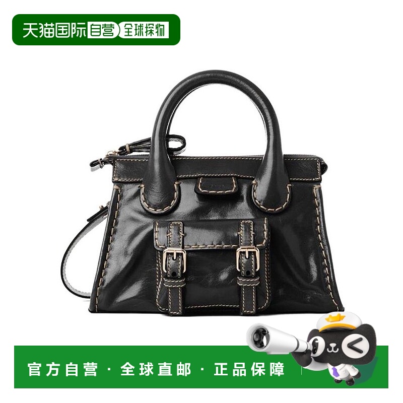 1h可退 CHLOÉ 女士斜挎包 C22AS451H63227 AW2022 黑色 皮质单肩