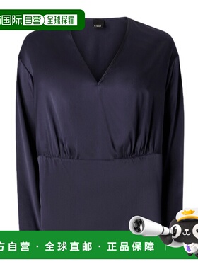 PINKO 女士衬衫 105699A2JRGA3 AW2025 蓝色 Frisella Satin Blou