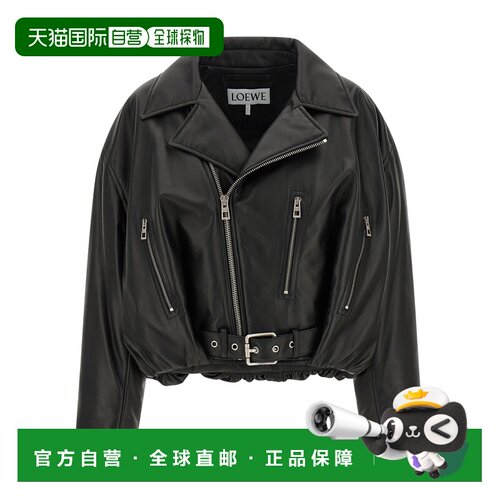 LOEWE 女士皮衣 S359Y34L931100 CO 黑色 Biker jacket