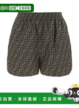 FENDI 女士短裤 FR6259A5W3F118W CO 绿色 'FF' shorts