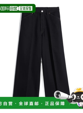 LEMAIRE 男士休闲裤 PA1306LD1071BK999 SS2026 黑色直筒裤