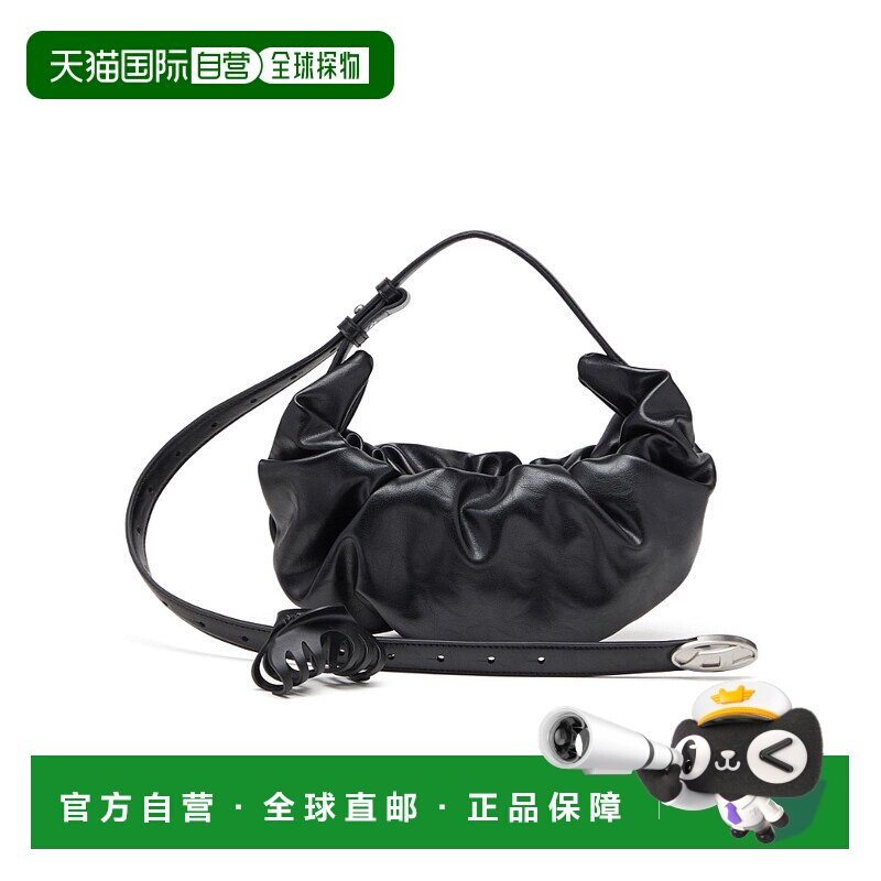 DIESEL 女士单肩包 X10479P8657T8013 AW2025 黑色 Grab-D S-Smal
