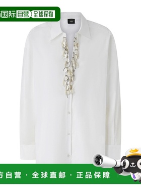 PINKO 女士衬衫 104708A2PJZ04 AW2025 白色 Capirai Camicia Pop