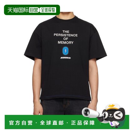 Ader Error 男士T恤 BO01SSTS0116BK SS2025 黑色
