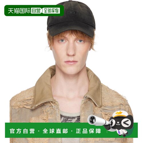 Diesel 迪赛 男士 黑色 C-Run-Wash 棒球帽 A113610BLAA