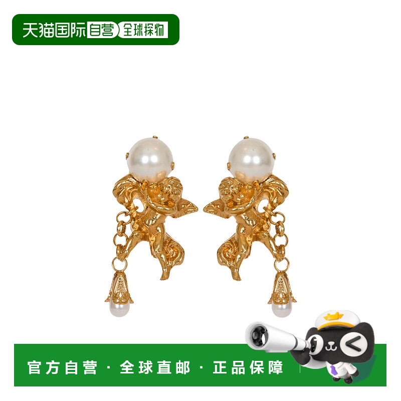 1h可退 BALMAIN 女士耳饰 FN1XI517MPLTG01 AW2025 金色 Anges 巴