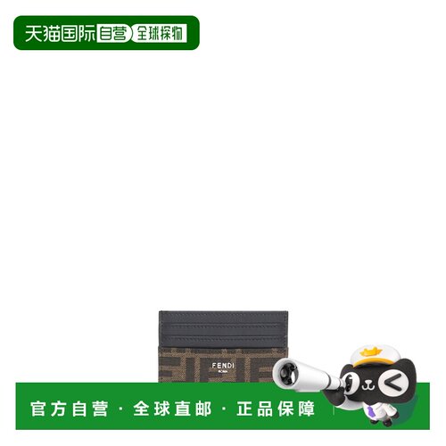 FENDI 男士钱包 7M0164ALWKF0L3T CO 黑色 LEATHER CARD HOLDER