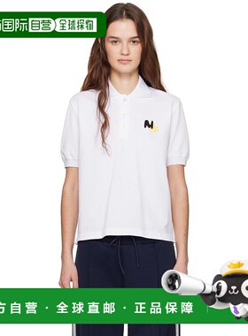 1h可退 潮奢 Msgm 女士 白色贴饰 Polo 衫 3841MDM80257137