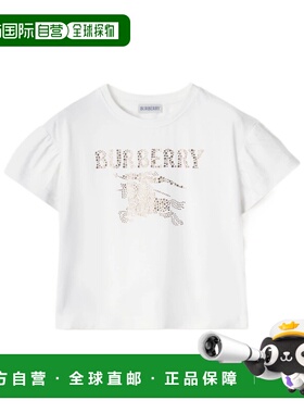 BURBERRY 男童T恤 81206531 SS2026 白色 Crystal EKD T恤