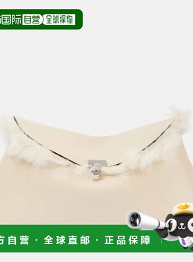 1h可退 潮奢 TOT&Ecirc;ME 女士 T-Lock 皮毛衬里皮革手包手提包