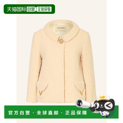 1h可退 VALENTINO 女士外套 100297920412000 CO 米白色 Boxy twe