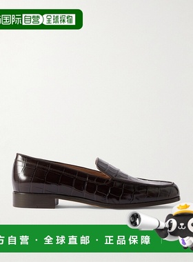 1h可退 潮奢 EMME PARSONS 女士 Danielle 上光鳄鱼纹皮质乐福鞋