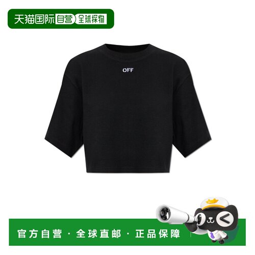 OFF-WHITE 女士T恤 2FA00678T0W003 AW2026 黑色 Ribbed loose-fi