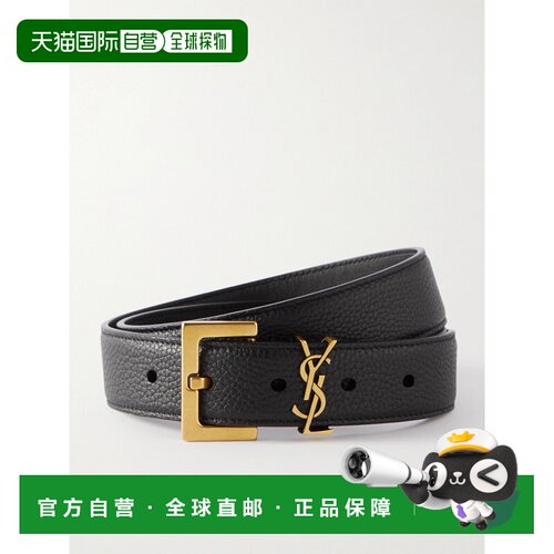 Saint Laurent 圣罗兰 女士 MONOGRAM粒面皮革方扣腰带 634437DTI