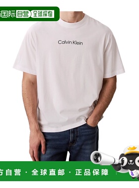 CALVIN KLEIN 男士T恤 LV04LD230GYAF CO 白色 Logo T 恤